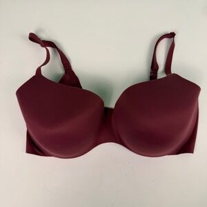 Victorias Secret Womens‎ 38DD Bra Burgundy Adjustable Straps Everyday Comfort